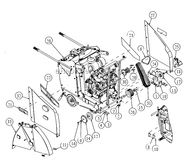 Page A Diagram and Parts List for MK-4036KB  MK Diamond Concrete Saw